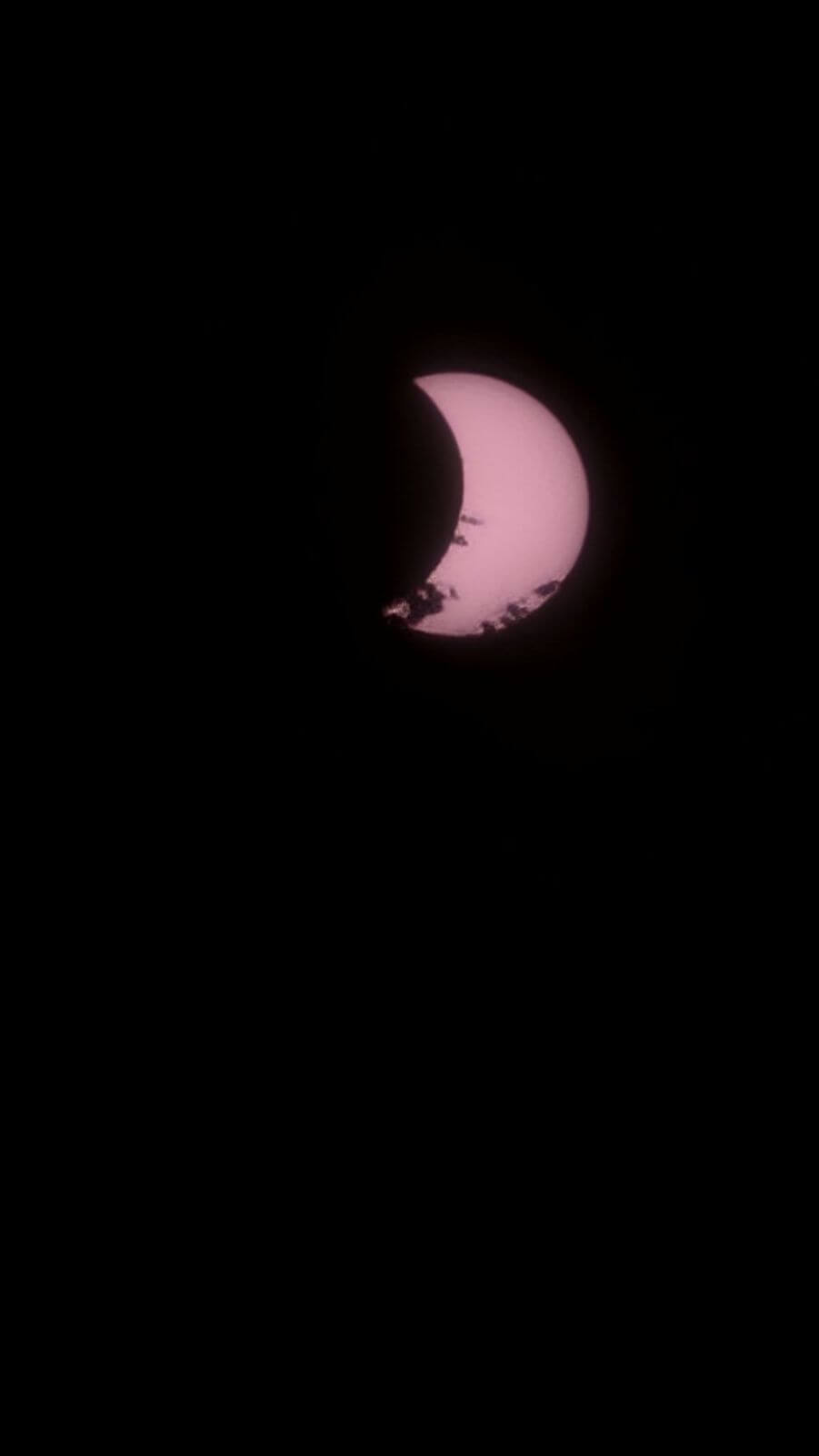 Partial solar eclipse over Cornwall, photographed by Ruth Jayne