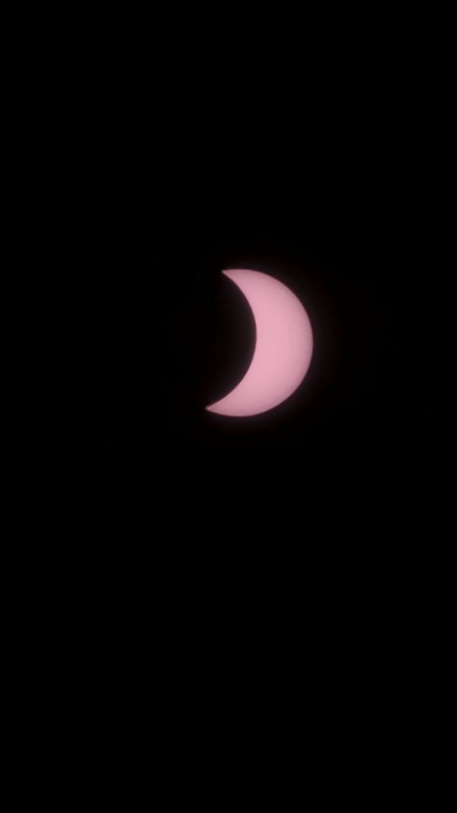 Partial solar eclipse over Cornwall, photographed by Ruth Jayne