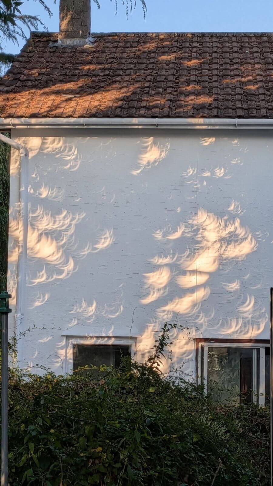 Partial solar eclipse over Cornwall, photographed by William J Dovercourt III