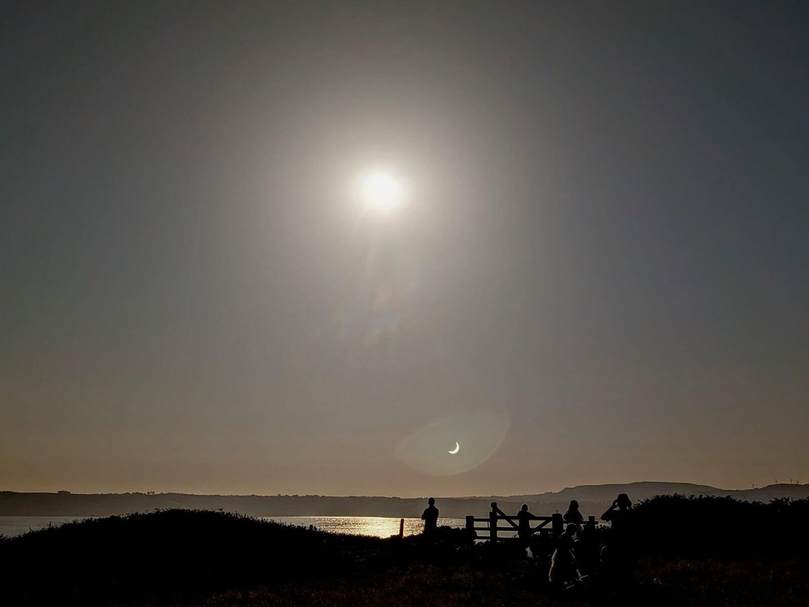 Partial solar eclipse over Cornwall, photographed by Abi Rolfe