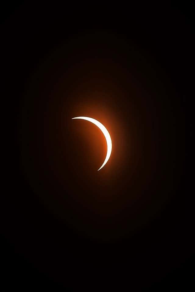 Partial solar eclipse over Cornwall, photographed by David Haylor