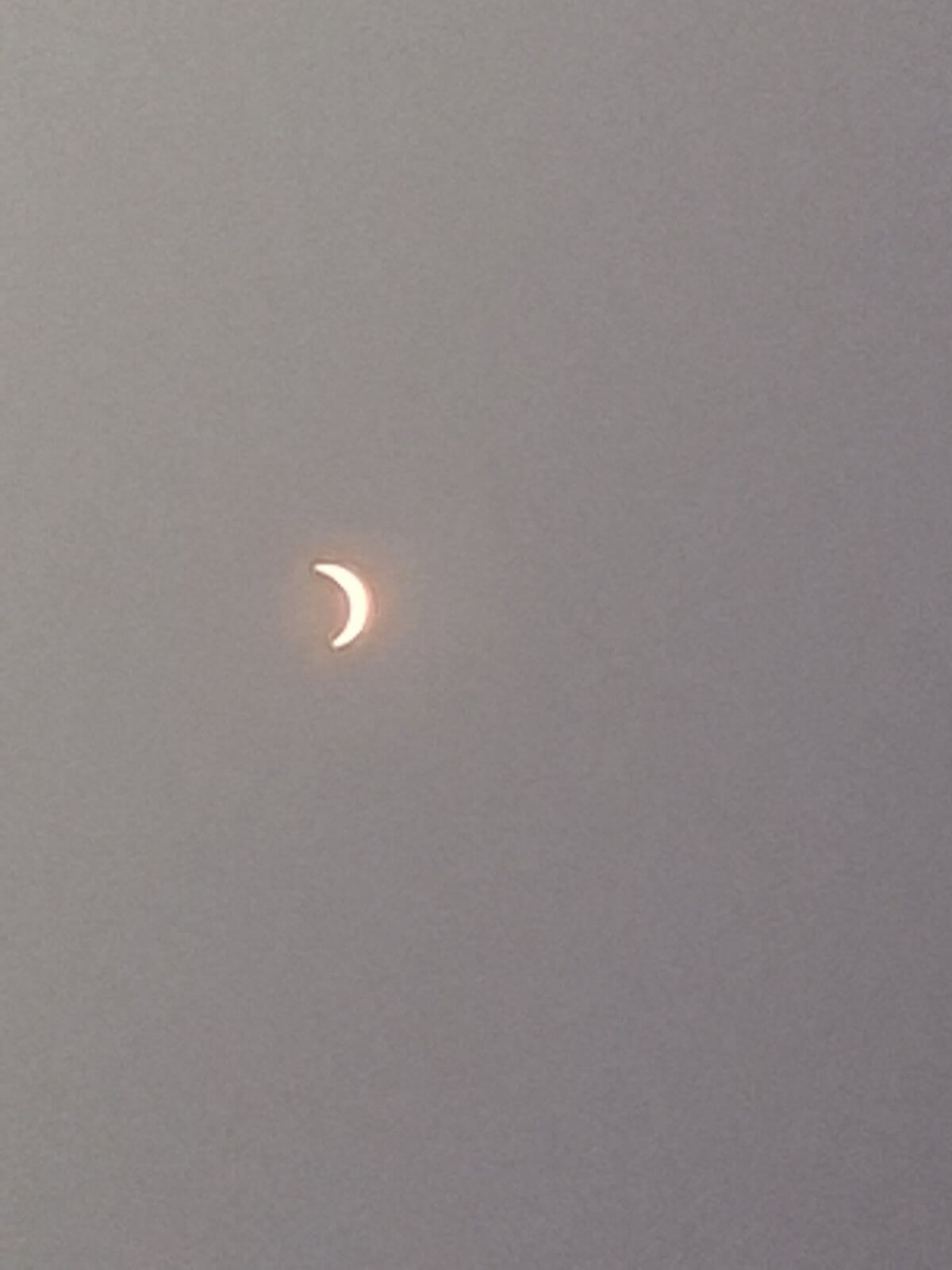 Partial solar eclipse over Cornwall, photographed by Suzanne Harvey