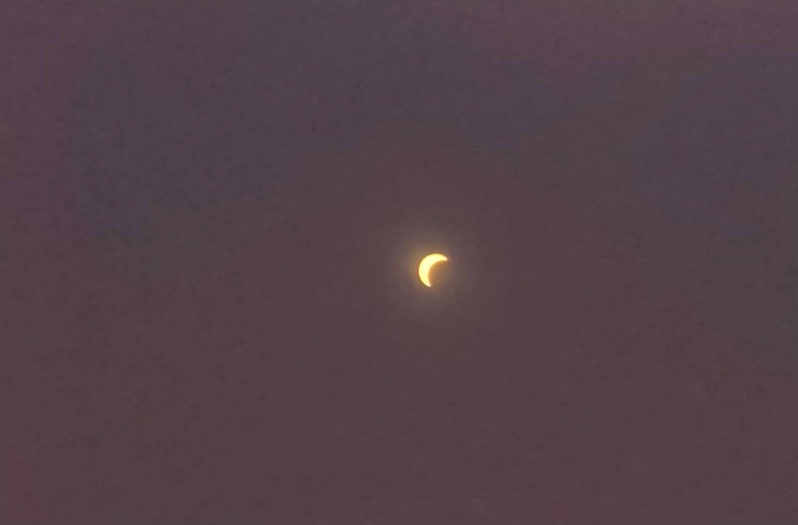 Partial solar eclipse over Cornwall, photographed by Nicola Macfarlane