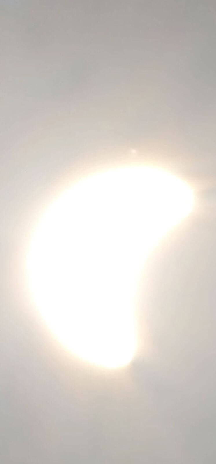 Partial solar eclipse over Cornwall, photographed by Tracy Vicary