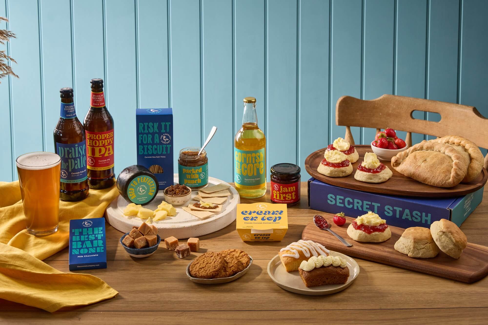 The Cornish Company's rebranded beers, cider and Secret Stash hamper box
