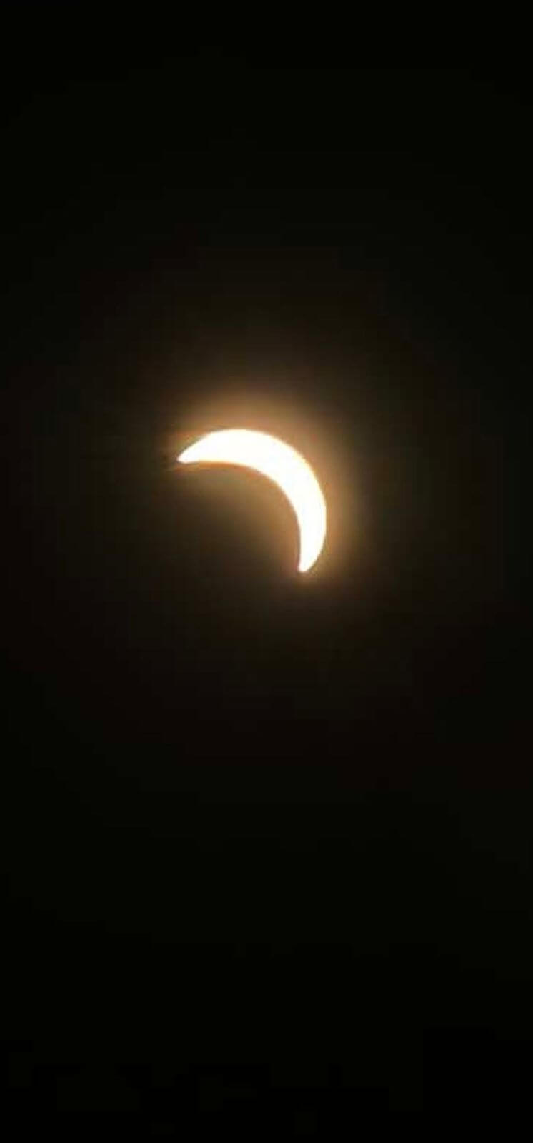 Partial solar eclipse over Cornwall, photographed by Jamie Dunn