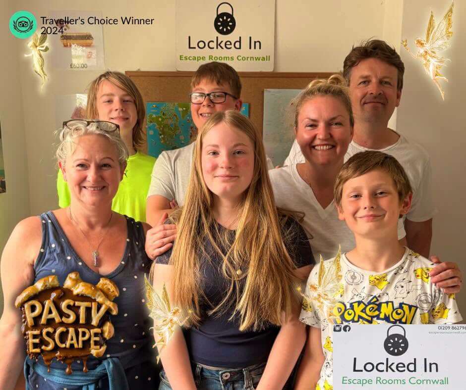 Players finishing an escape room game in Cornwall