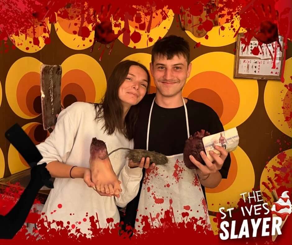 Group of players in a zombie escape room at Escape Rooms Cornwall