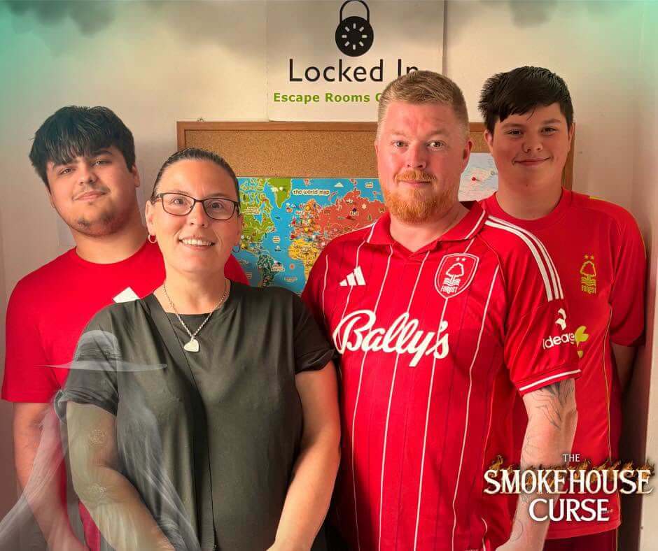 Family playing an escape room at Locked In Escape Rooms Cornwall in Camborne