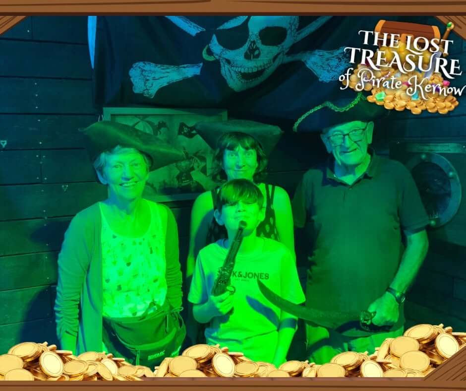 Players in the Lost Treasure pirate escape room at Escape Time in St Ives