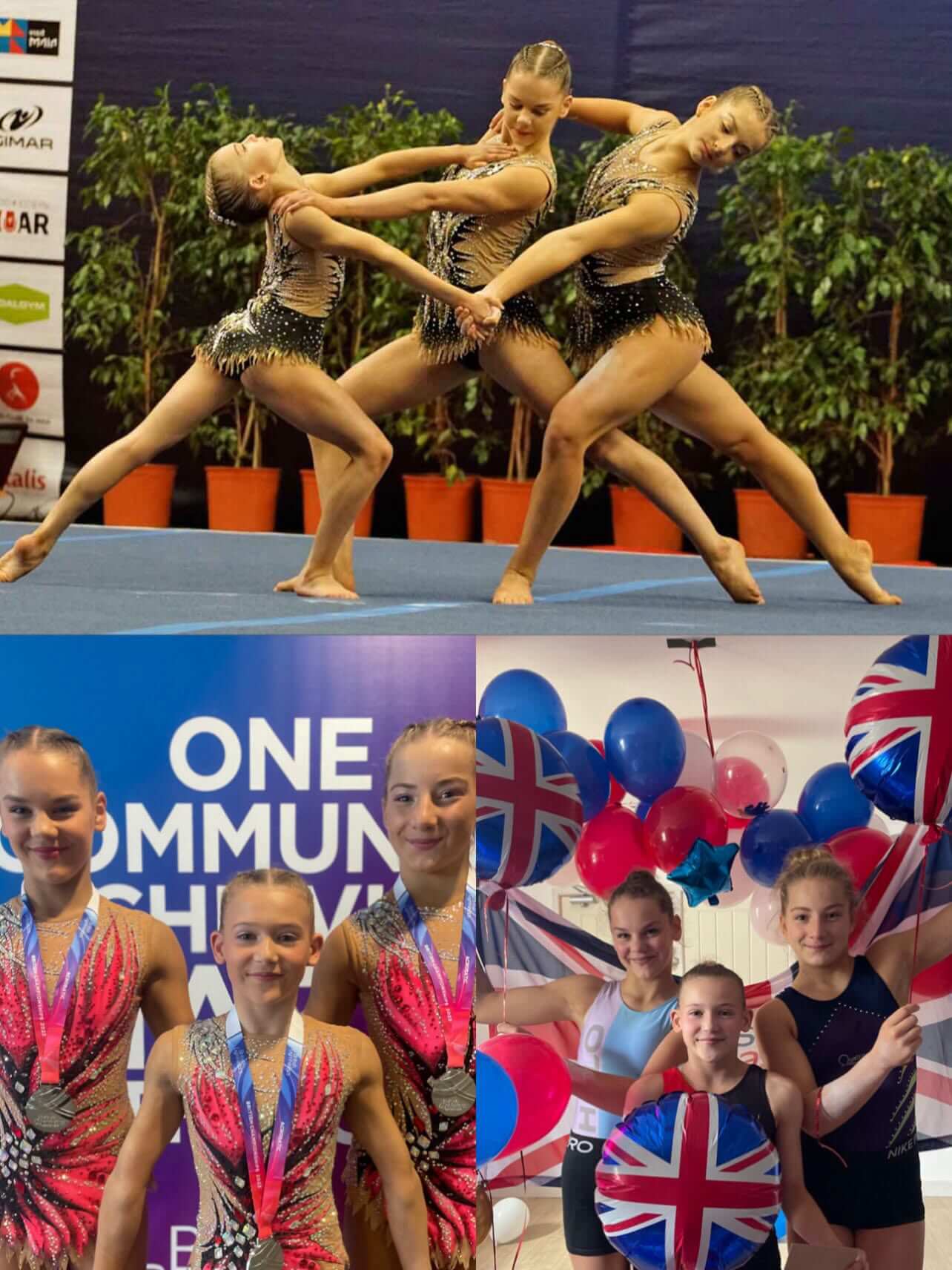 Kernow Gymnastics and Acro Academy gymnasts with medals