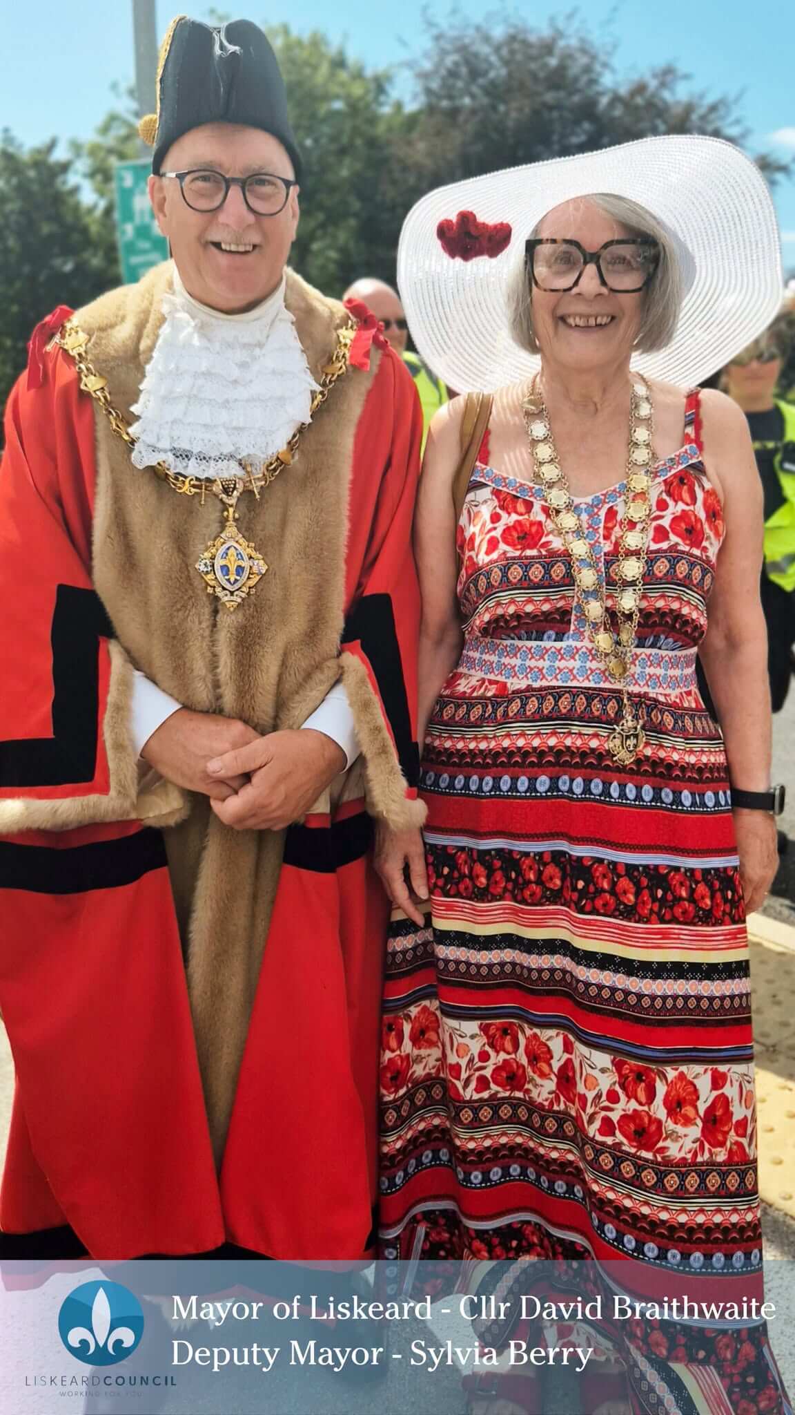 The Mayor of Liskeard Cllr David Braithwaite and Deputy Mayor Sylvia Berry