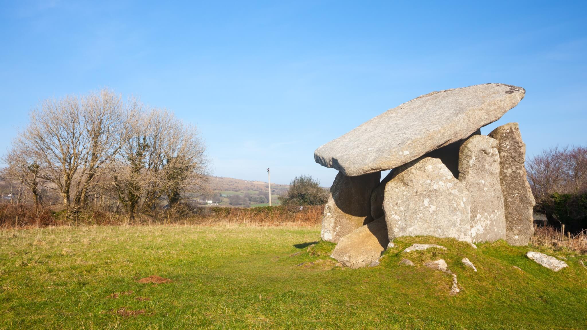 Trethevy Quoit, a Neolithic portal dolmen near St Cleer known locally as the giant's house