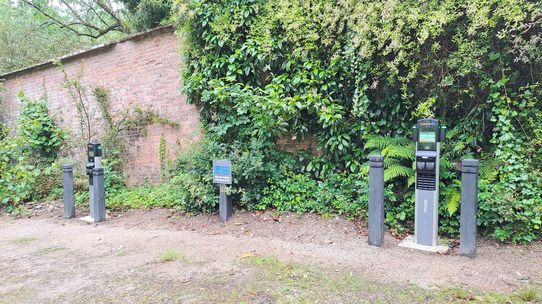 EV chargers at Trengwainton