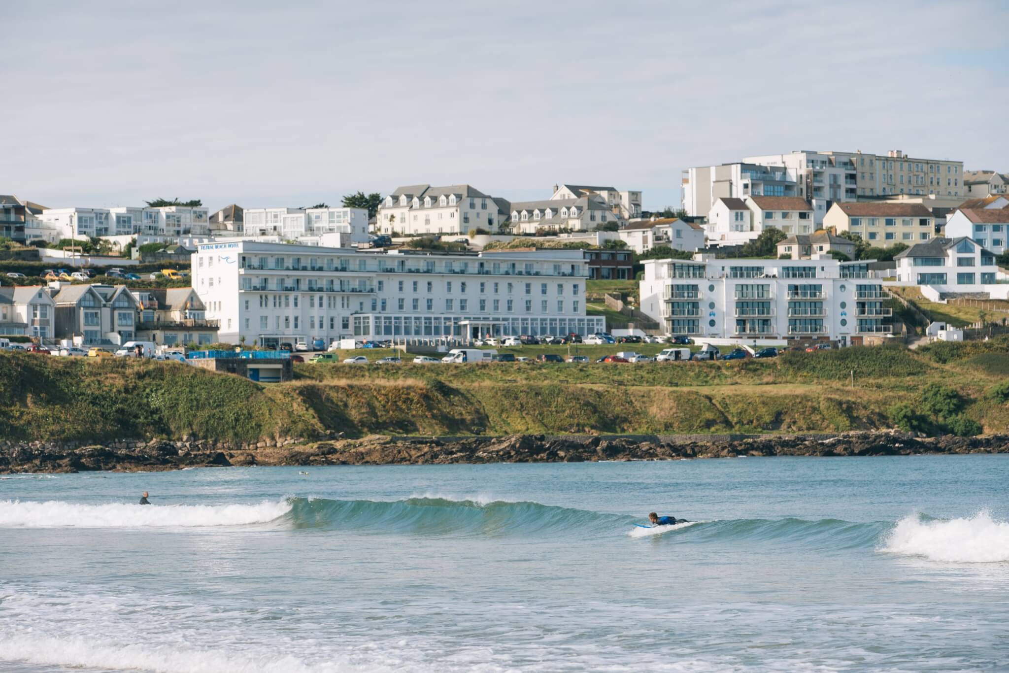 Fistral Beach Hotel overlooking Fistral Beach in Newquay