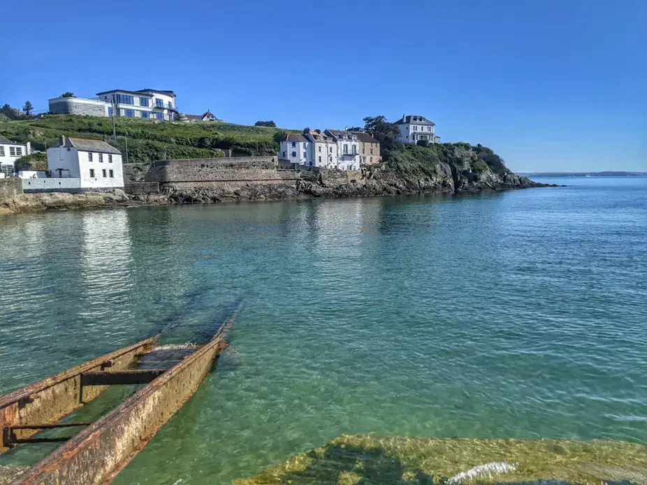 The harbour and coastline at Gorran Haven near Portmellon