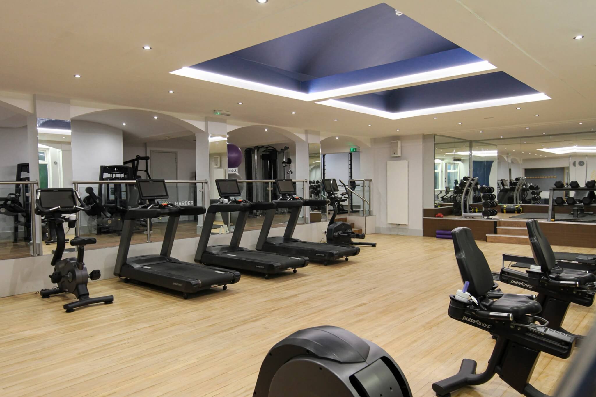 Inside the upgraded gym at Fistral Beach Hotel, Newquay