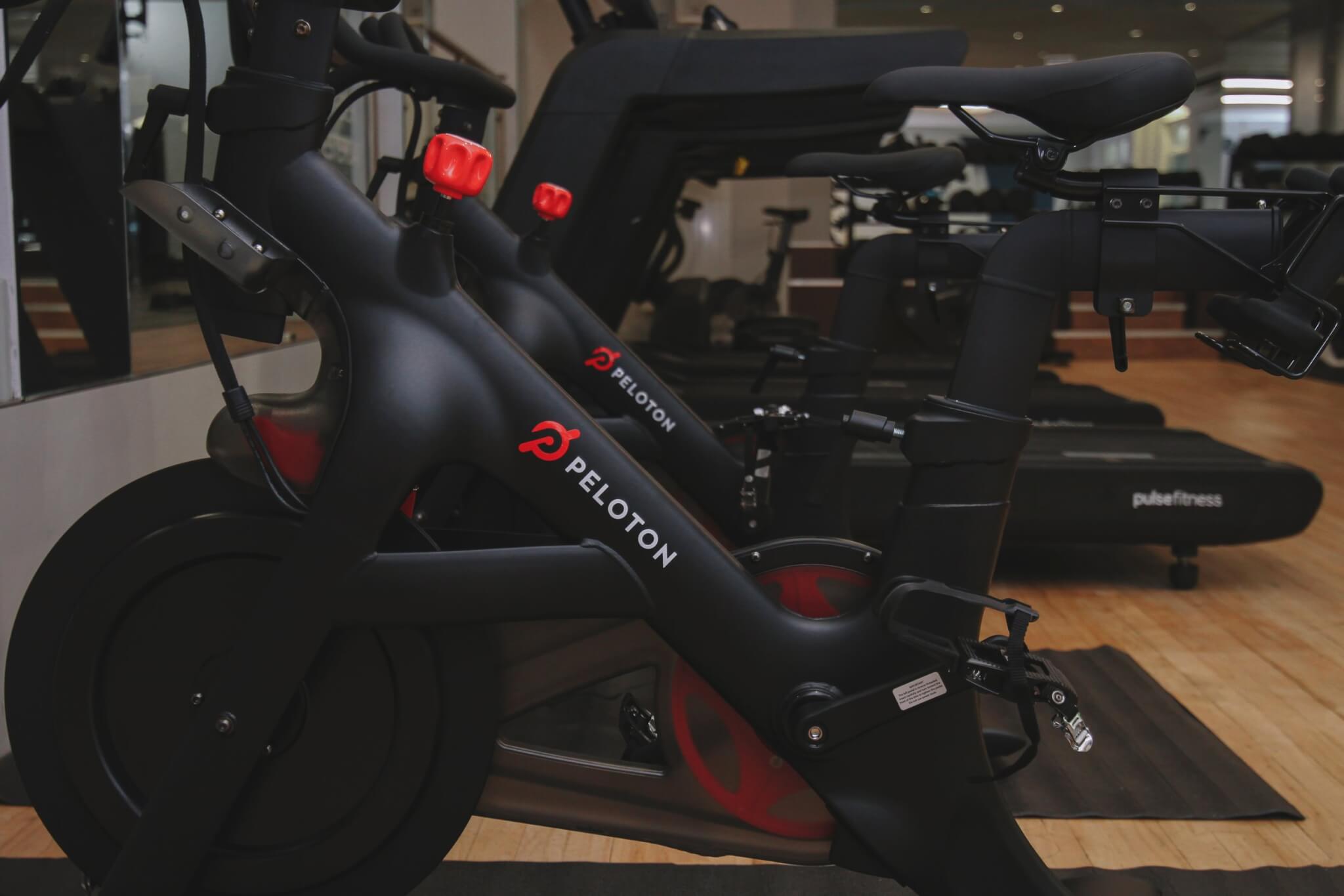 Peloton bikes in the fitness suite at Fistral Beach Hotel