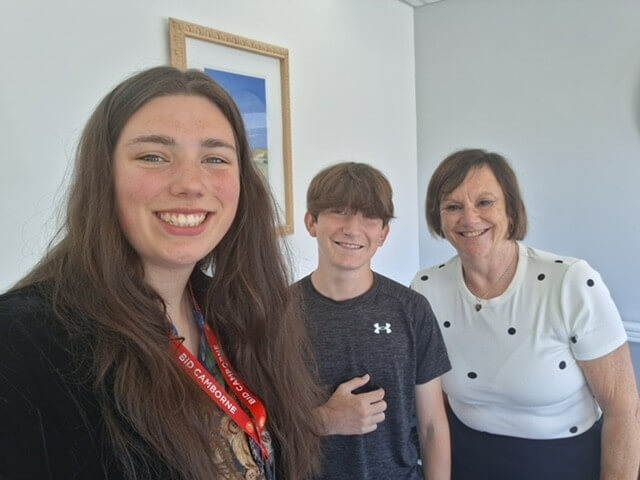 Jade and Jasper on their Camborne work experience placements