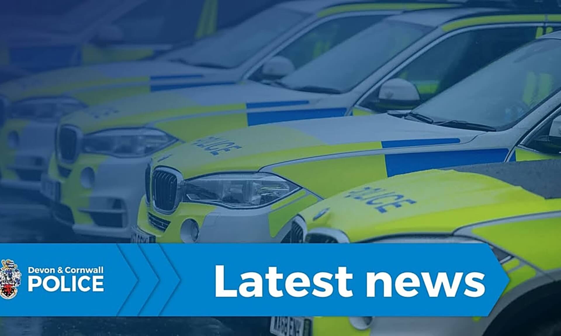 Devon and Cornwall Police vehicles lined up