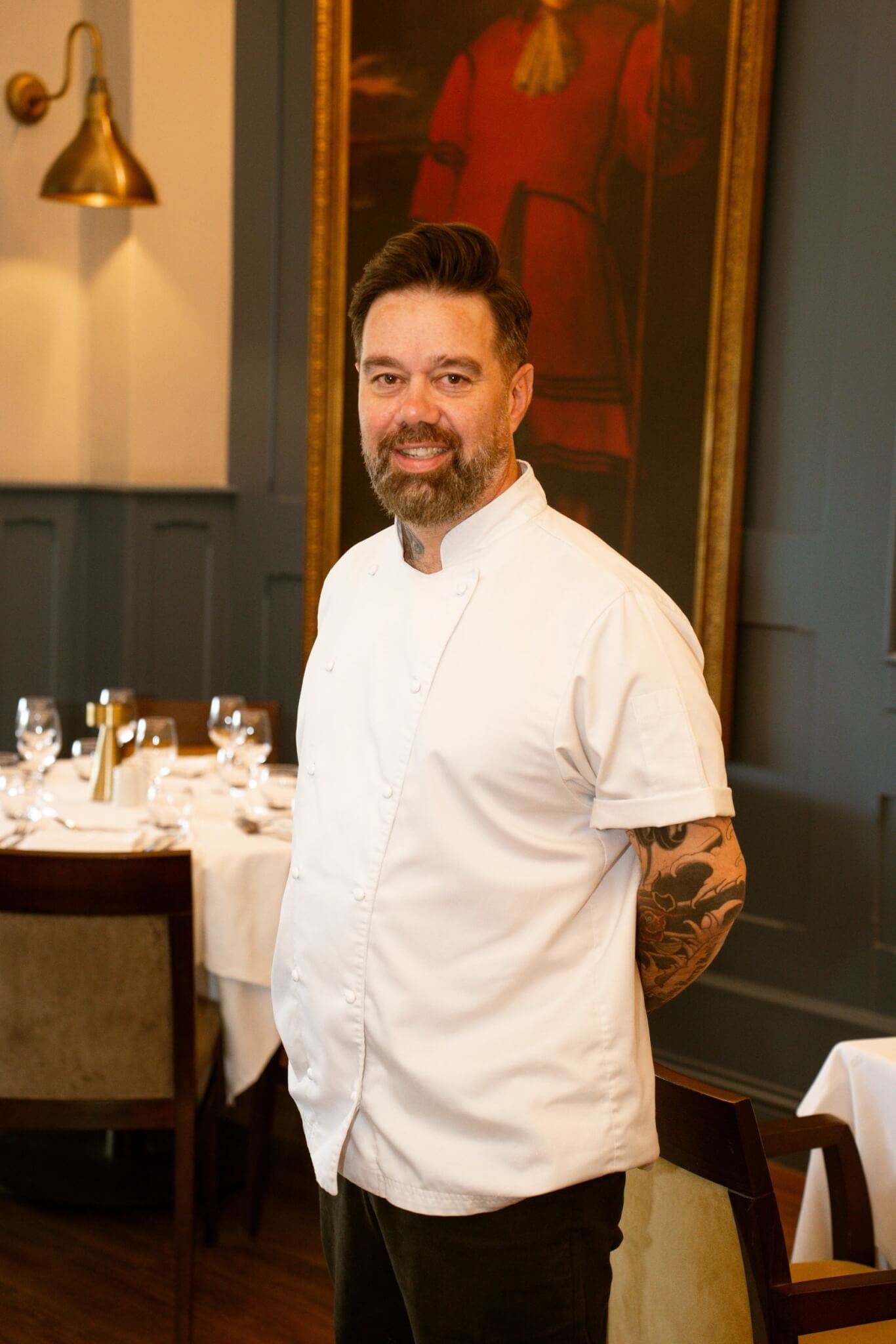 Head Chef Dale McIntosh in the Budock Vean restaurant
