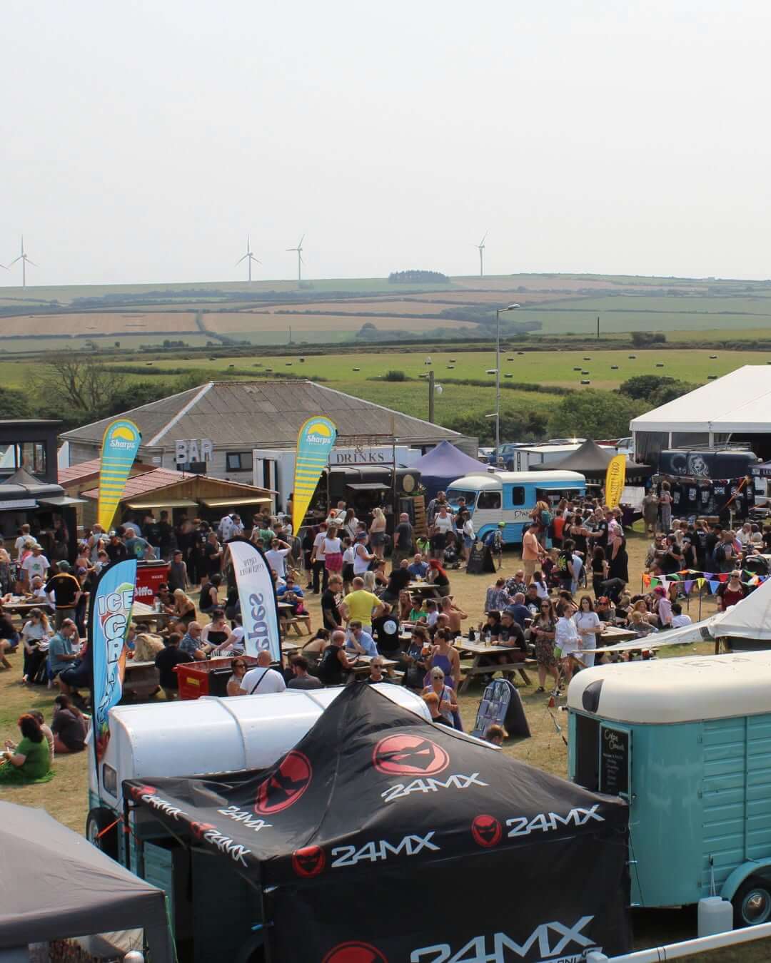 Crowds at the Cornwall Tattoo Convention showground near Wadebridge