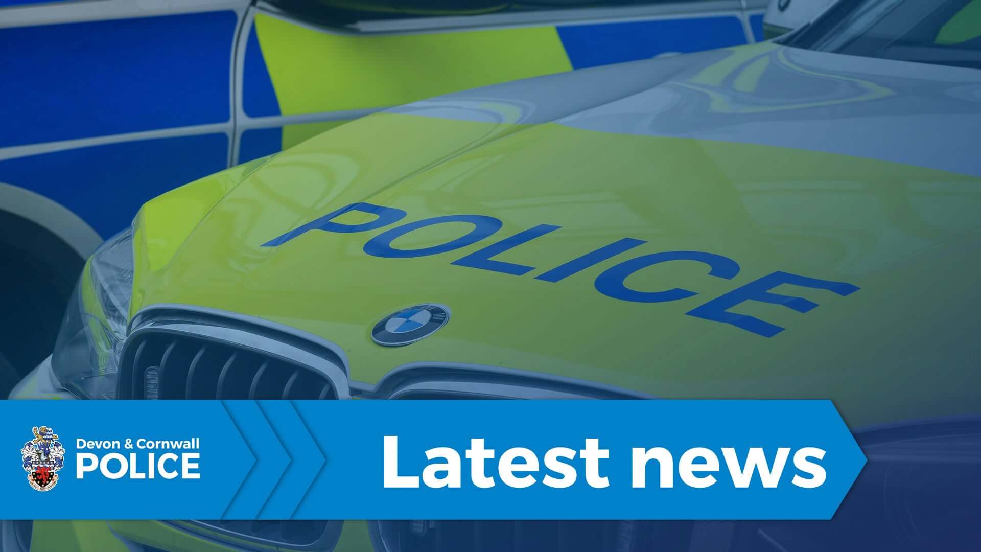 Devon and Cornwall Police vehicle bonnet