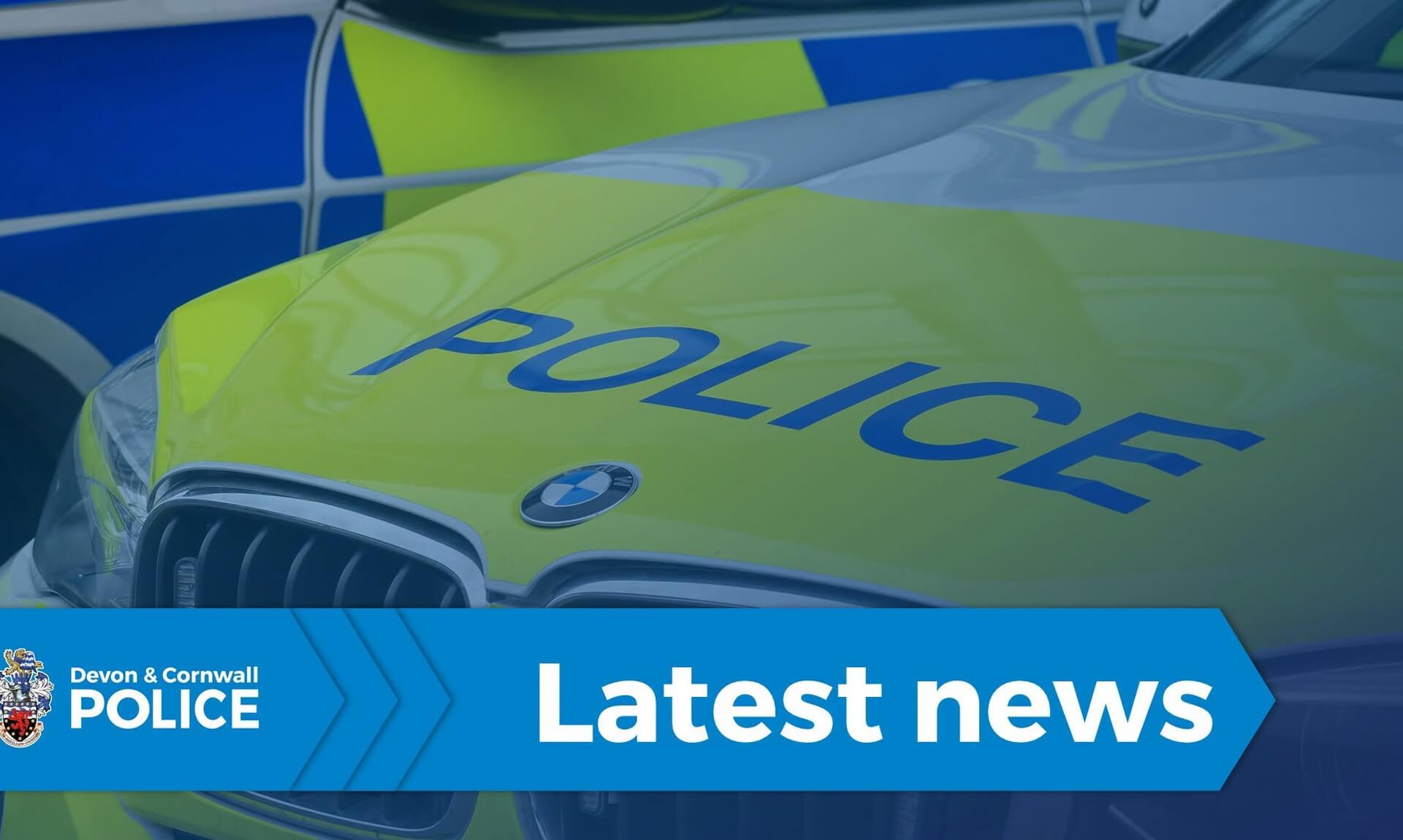 Devon and Cornwall Police vehicle bonnet
