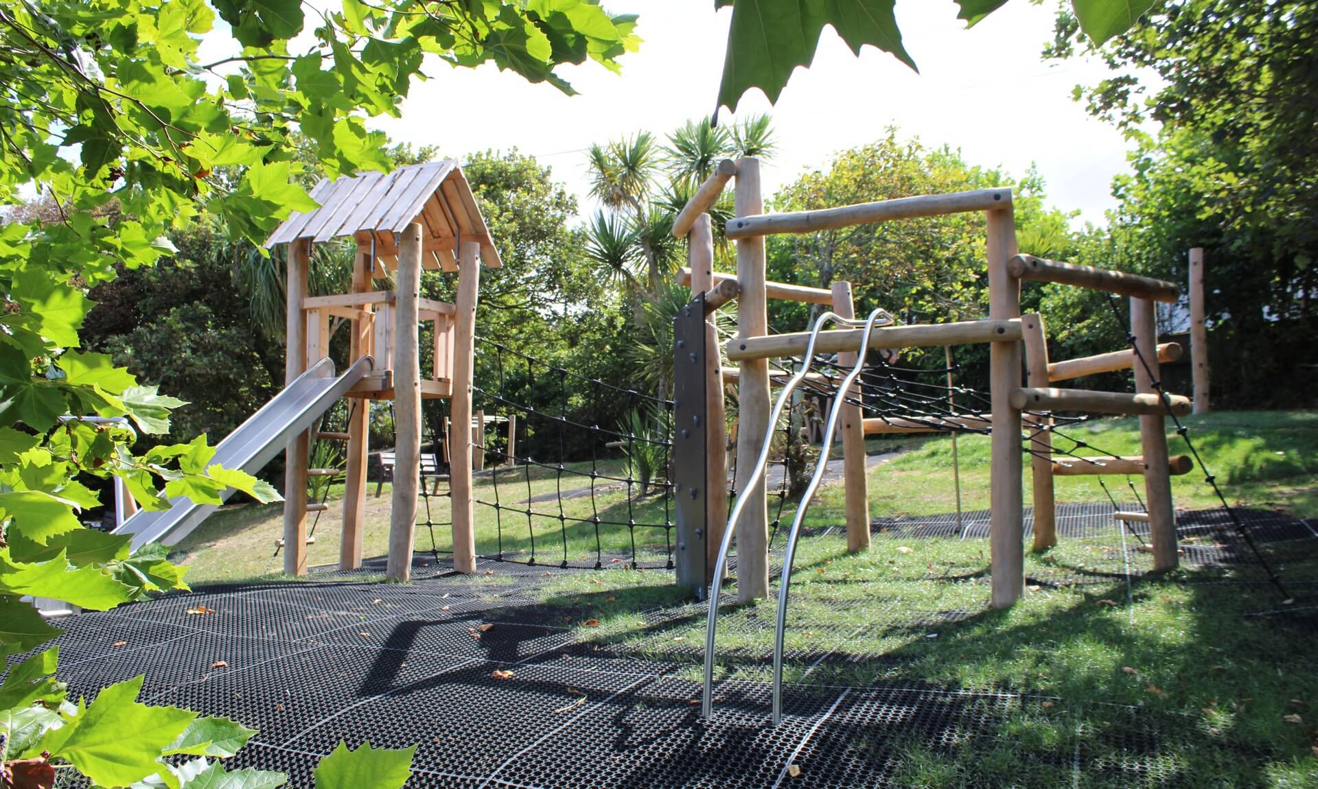 New play park equipment at Mount Wise Gardens, Newquay