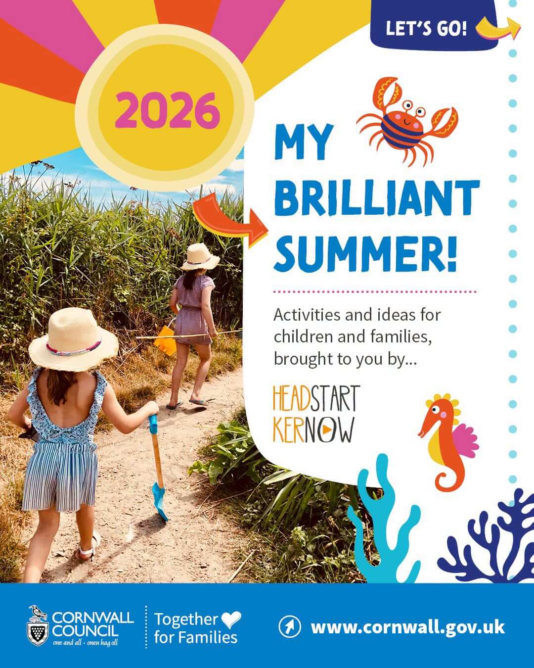 The cover of Cornwall Council's My Brilliant Summer 2026 activities magazine