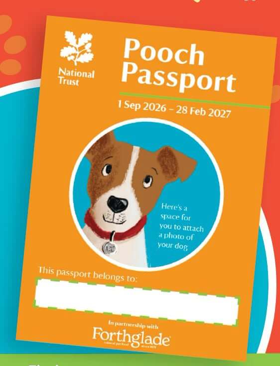 National Trust Pooch Passport artwork with a Jack Russell illustration