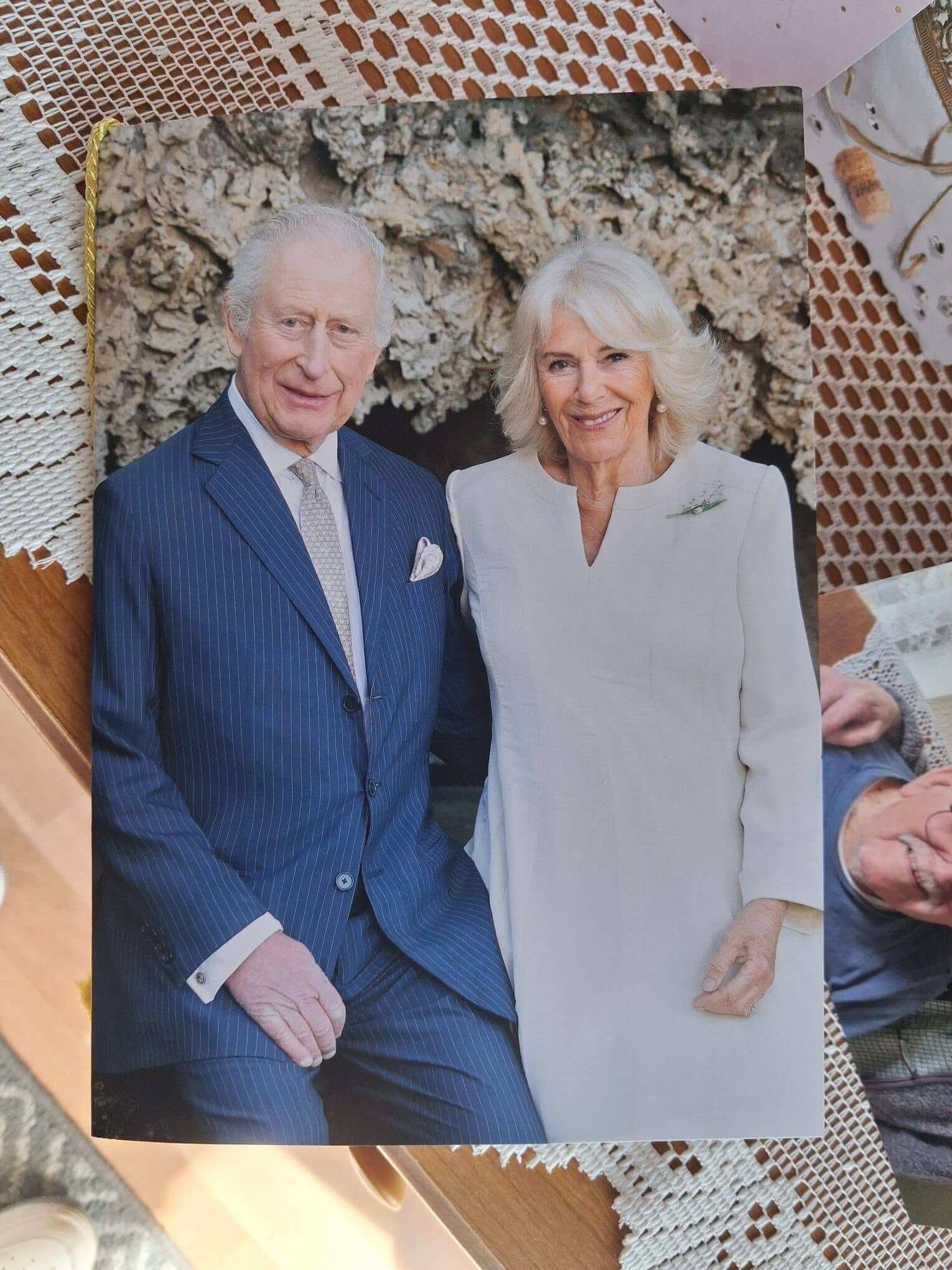 Official portrait of the King and Queen sent with the anniversary card