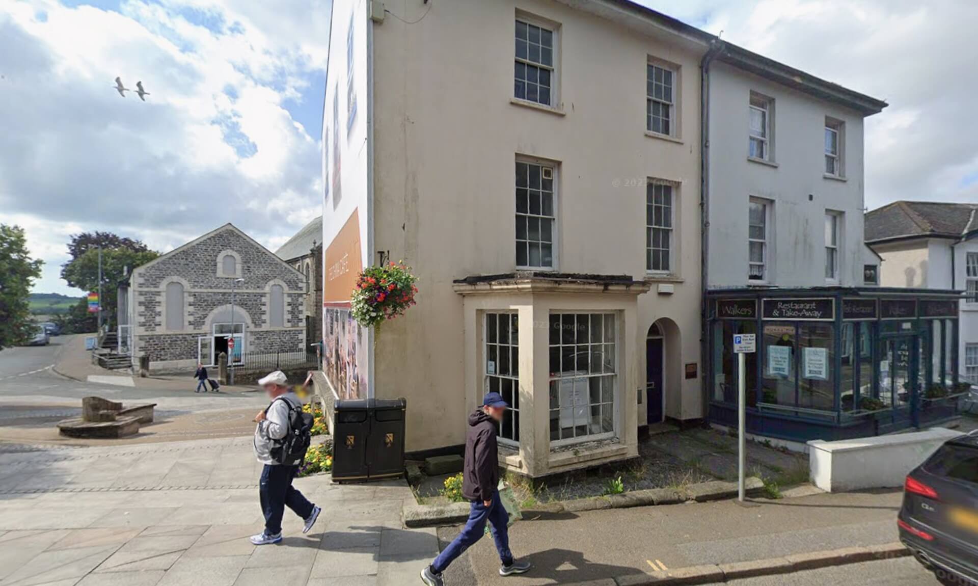 A corner building in St Austell town centre