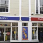 TG Jones and Post Office shopfront on Pydar Street, Truro