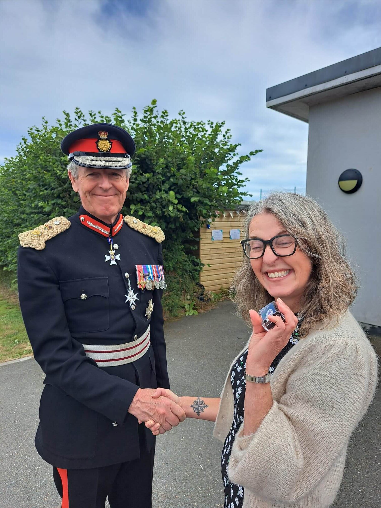 The Lord-Lieutenant of Cornwall with Active8 Trustee Cheryl Everitt