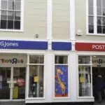 TG Jones and Post Office shopfront on Pydar Street, Truro