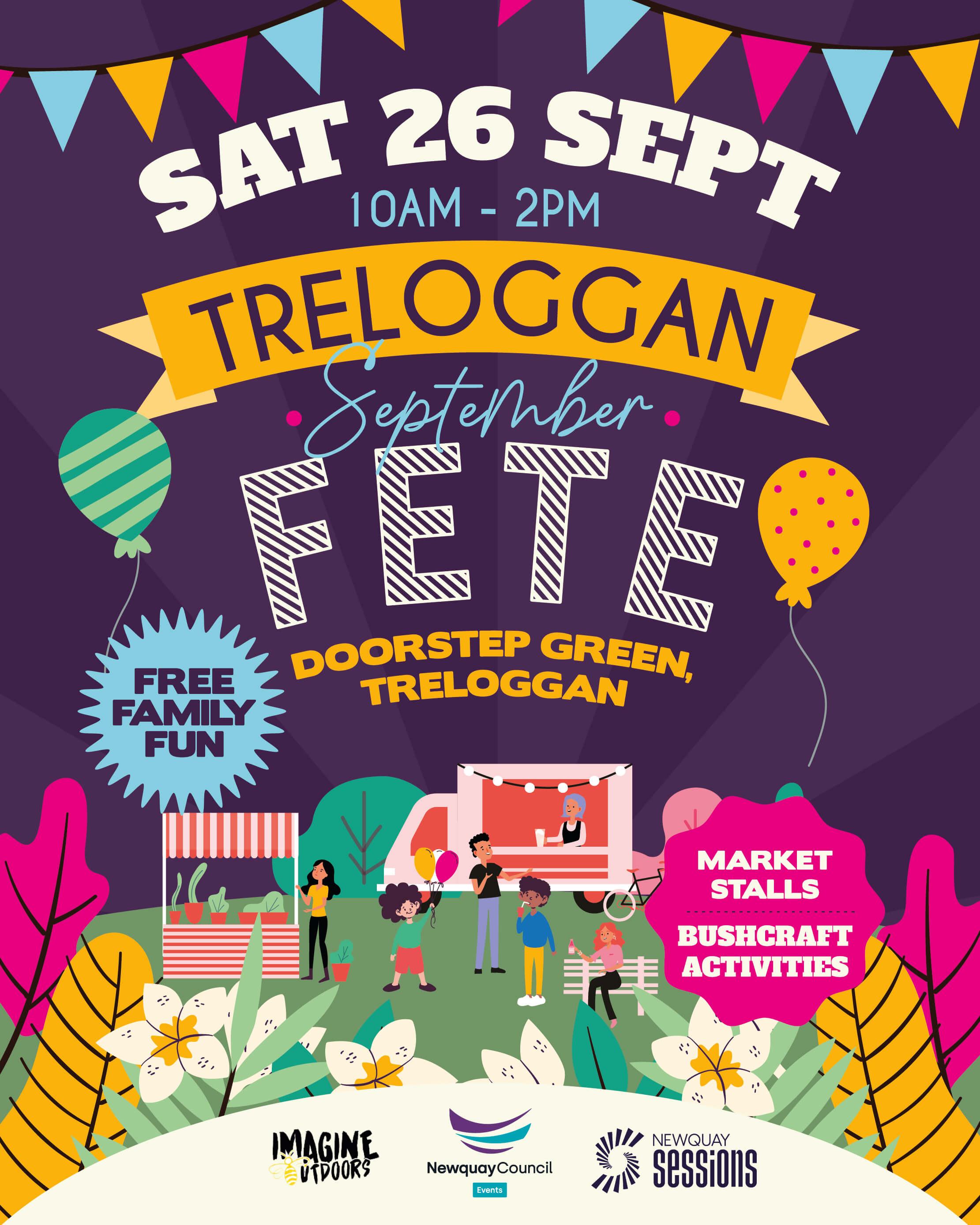 Treloggan September Fete poster, Saturday 26 September, Doorstep Green, Treloggan