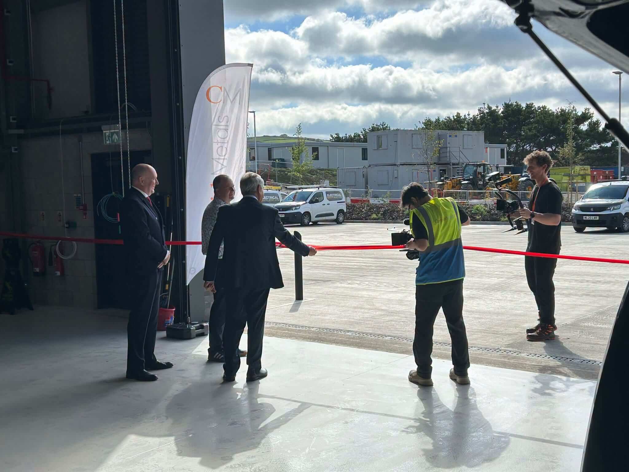 Guests at the ribbon cutting at Bartle's Foundry, South Crofty