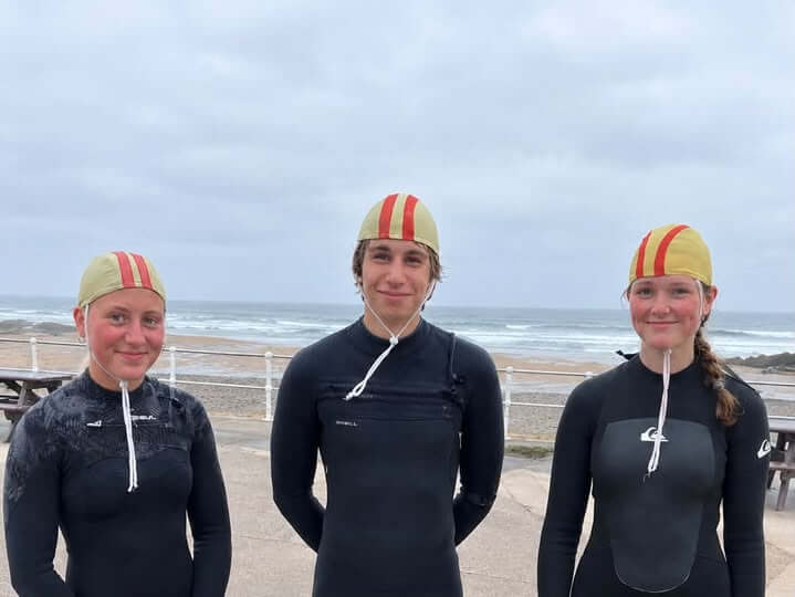 Riley Vassallo, Ema Sobey and Maisy Arthur, the three Bude Surf Life Saving Club members selected for Cornwall's Celtic Games squad