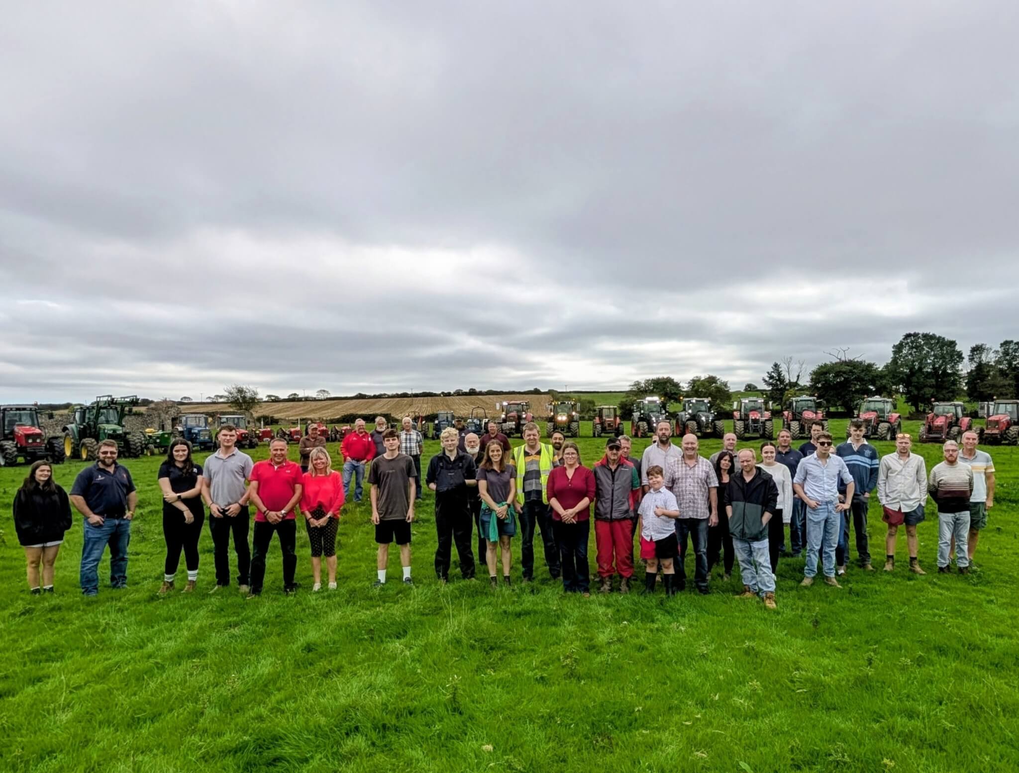 Friends and family gather for the John Warne memorial tractor run at Penans Farm