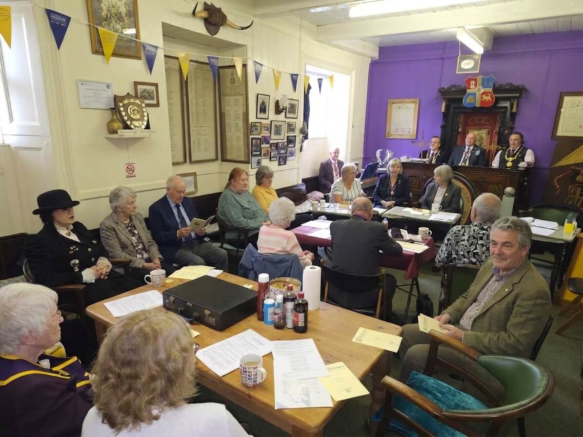 Members of the Plymouth and Truro District of the Oddfellows at their half-yearly meeting in Redruth