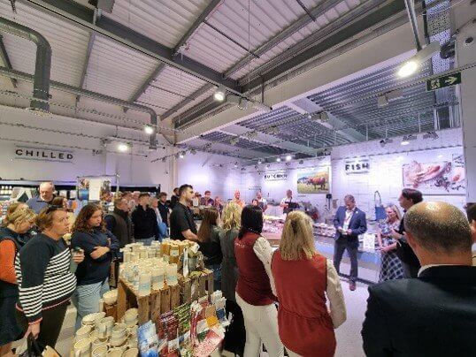 Guests gathered inside Great Cornish Food Store in Truro for the Butchery Academy launch