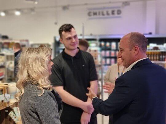 Bailey Tremayne chatting with guests at the Butchery Academy launch