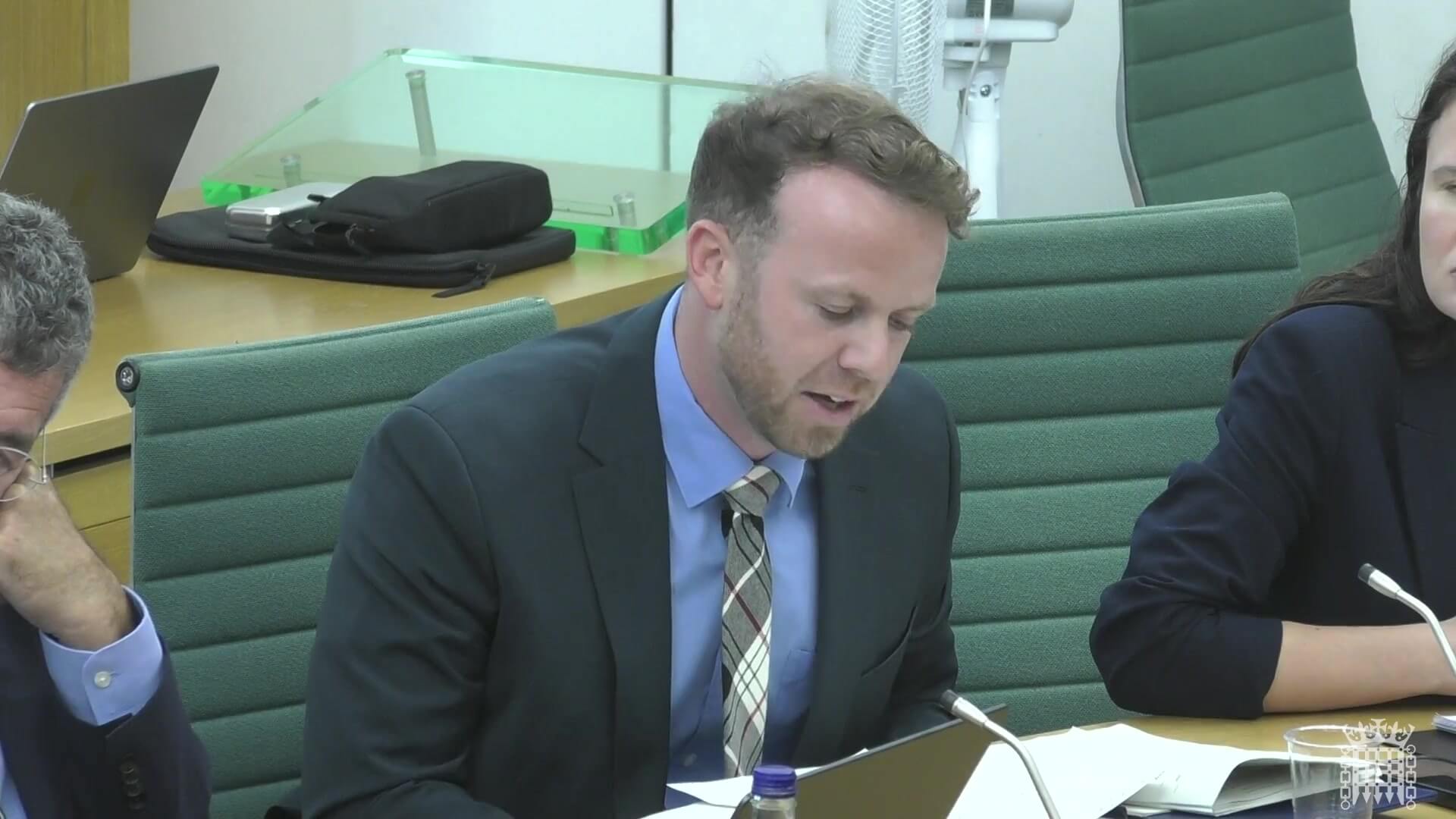 Ben Maguire MP speaking at a Home Affairs Committee session