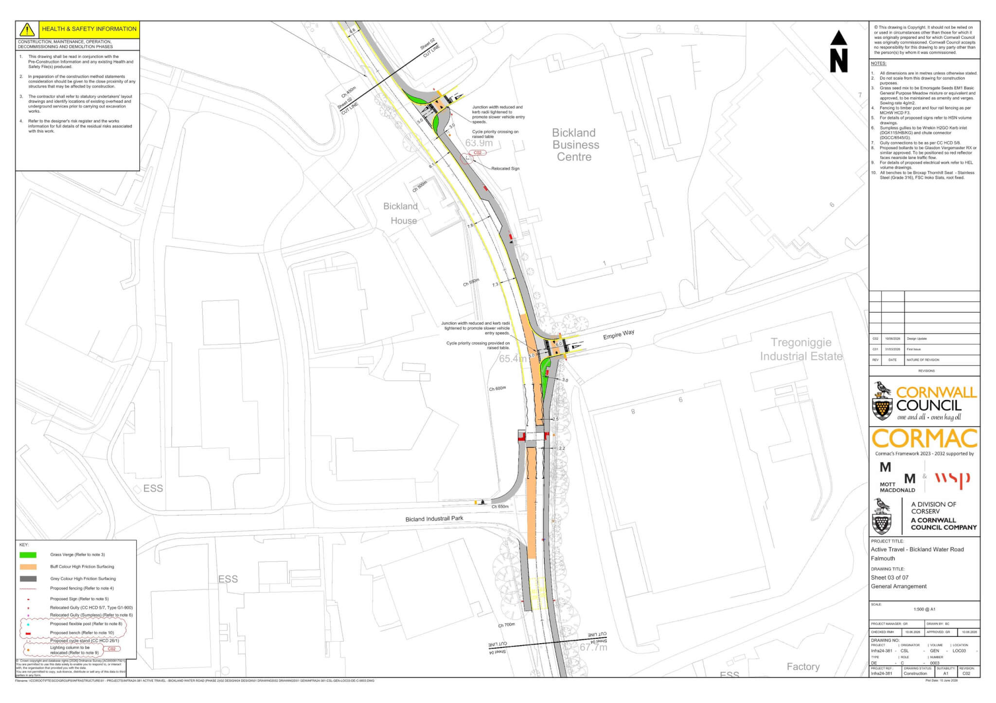 Bickland Water Road plan, phase 3: Bickland junction to Empire Way
