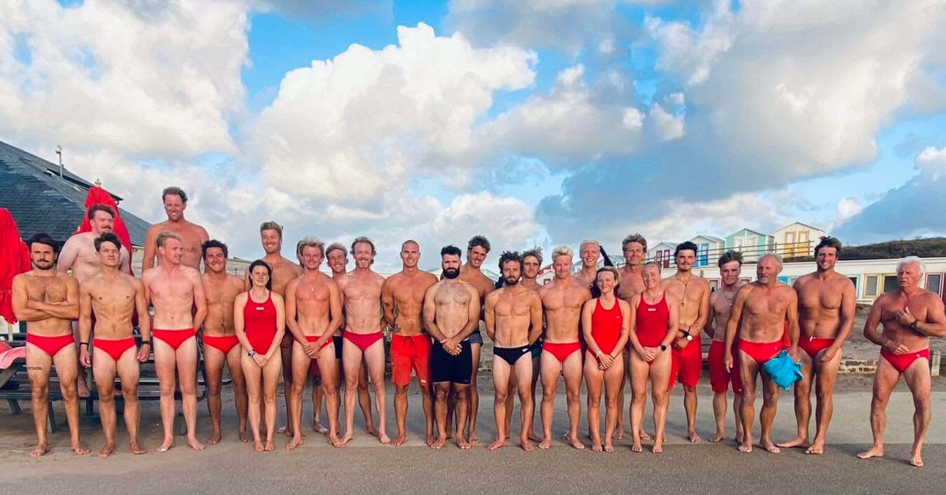 Bude RNLI Lifeguards team photo at Crooklets beach