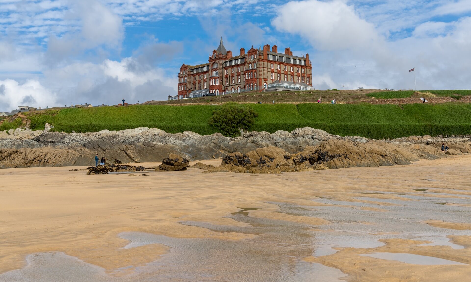 The Headland Hotel on Towan Headland above Fistral Beach, Newquay