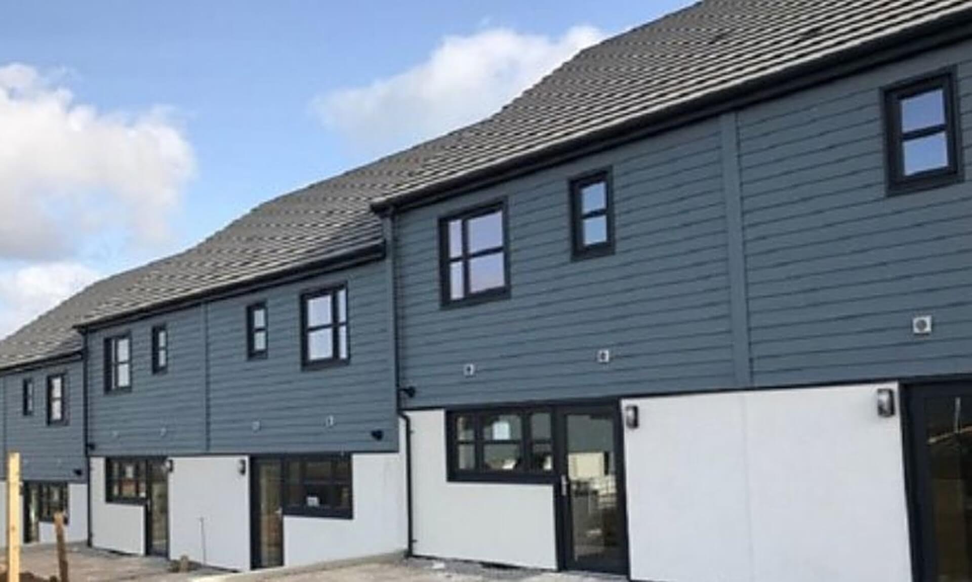 New housing terrace in Cornwall