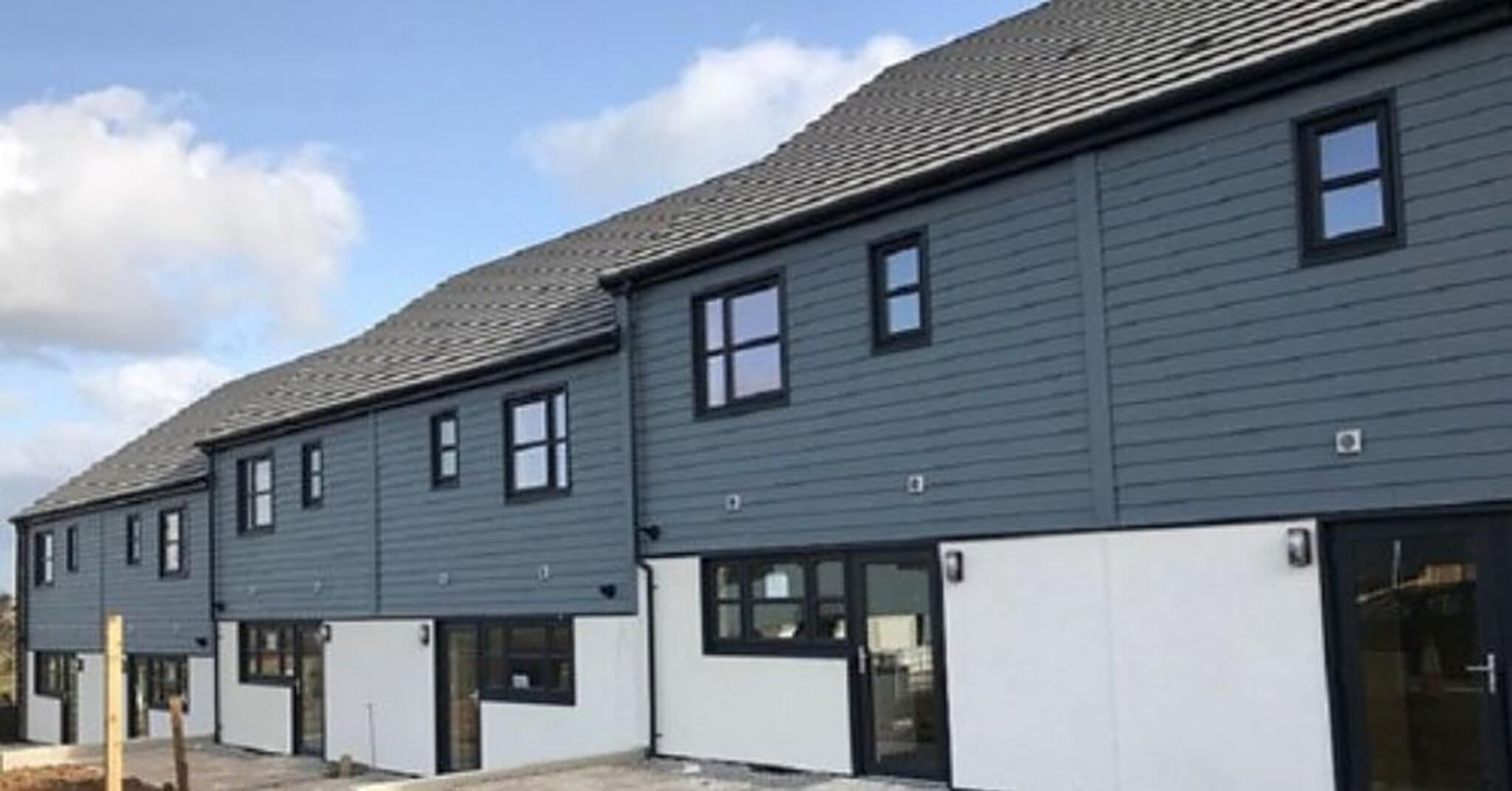 New housing terrace in Cornwall