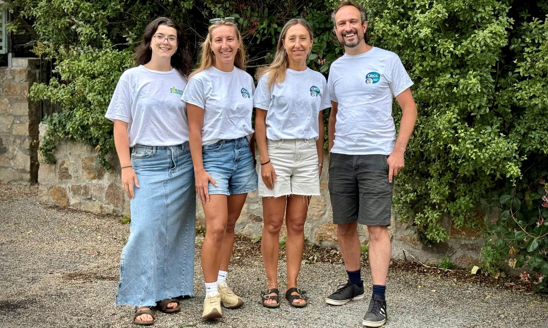 Four members of CRCC's Rural and Coastal team ahead of their 80 miles for 80 years walk